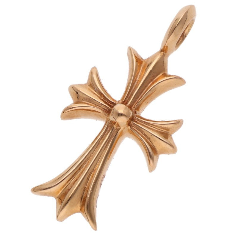 Chrome Hearts 22K Tiny Fat Cross Pave Ruby Gold Necklace