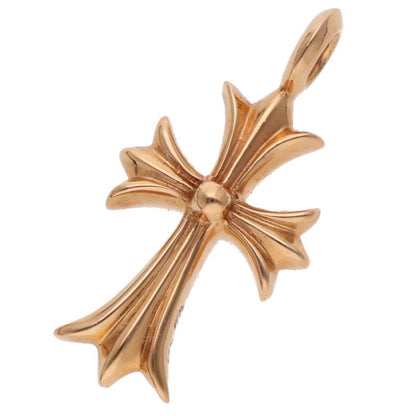 Chrome Hearts 22K Tiny Fat Cross Pave Ruby Gold Necklace