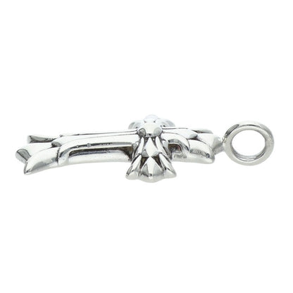 Chrome Hearts Double CH Cross Silver Necklace Charm