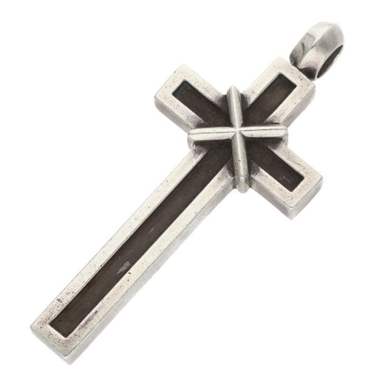 Chrome Hearts Silver Small Maplethorpe Cross Necklace