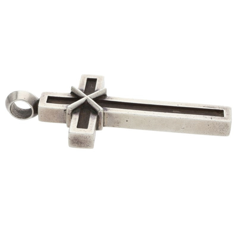 Chrome Hearts Silver Small Maplethorpe Cross Necklace