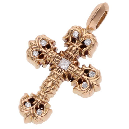 Chrome Hearts 22K Tiny Filigree Pave Diamond Charm