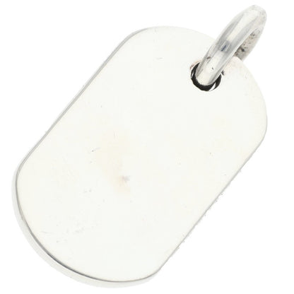 Chrome Hearts Dagger Dog Tag Silver Pendant