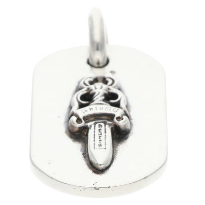 Chrome Hearts Dagger Dog Tag Silver Pendant