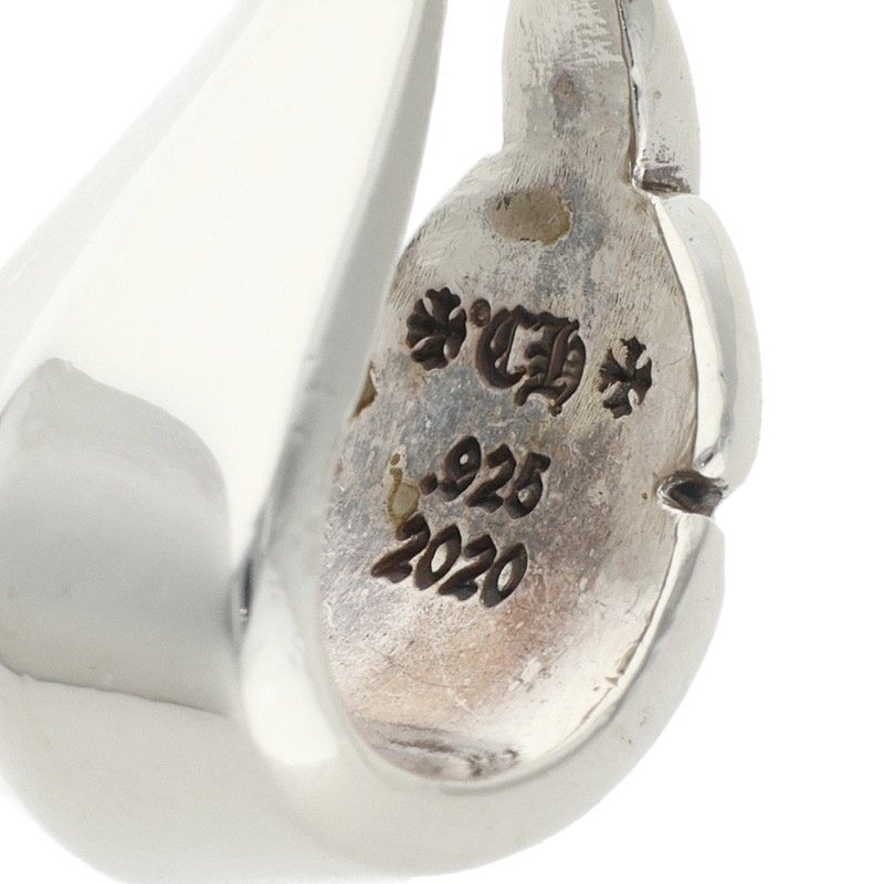 Chrome Hearts Flerknee Teardrop Silver Necklace Pendant