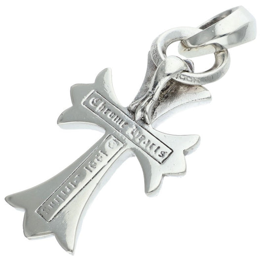 Chrome Hearts Small CH Cross W Bale Sterling Necklace Top