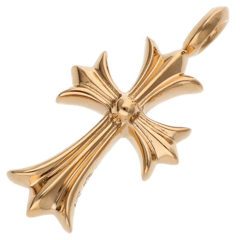Chrome Hearts 22K Tiny Fat Cross PAVE Sapphire Necklace