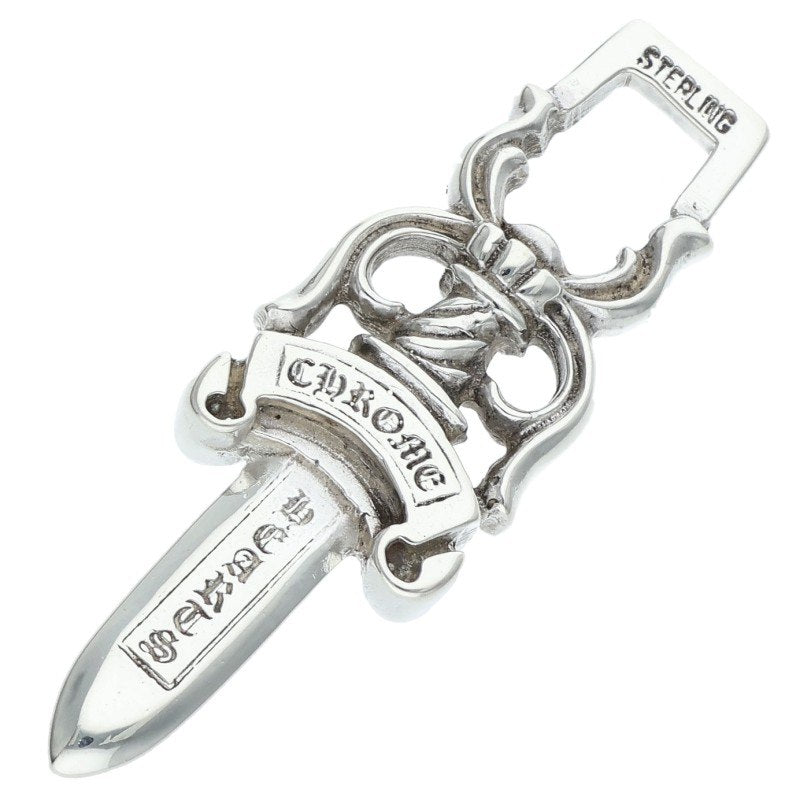 Chrome Hearts #10 Dagger Silver Pendant Necklace