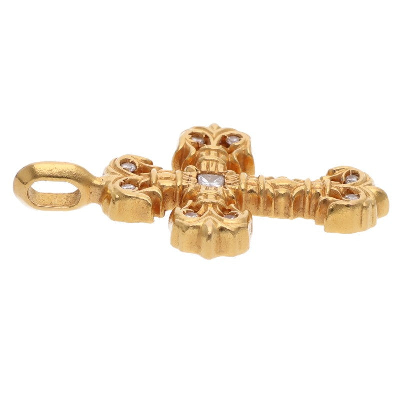 Chrome Hearts 22K Tiny Filigree Pave Diamond Charm