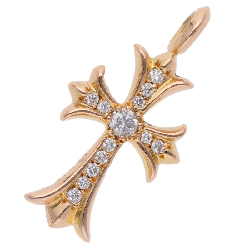 Chrome Hearts 22K Pave Diamond Tiny Fat Cross Pendant