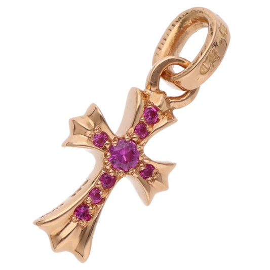 Chrome Hearts 22K Baby Fat PAVE Pink Sapphire Necklace Charm