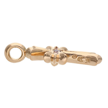 Chrome Hearts 22K Tiny Fat Cross Pave Ruby Pendant