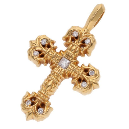 Chrome Hearts 22K Tiny Filigree Pave Diamond Charm Multi