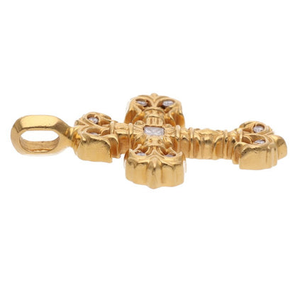 Chrome Hearts 22K Tiny Filigree Pave Diamond Charm Multi