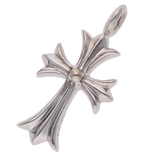 Chrome Hearts 18KWG Tiny Pave Diamond Cross Pendant