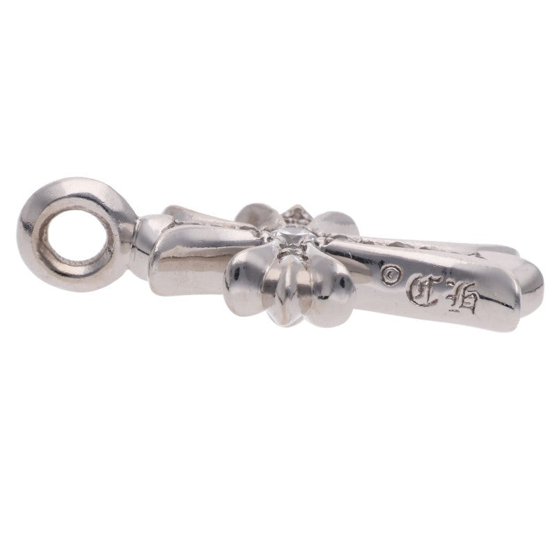 Chrome Hearts 18KWG Tiny Pave Diamond Cross Pendant