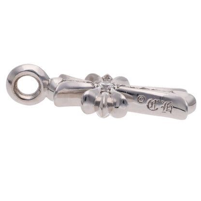 Chrome Hearts 18KWG Tiny Pave Diamond Cross Pendant