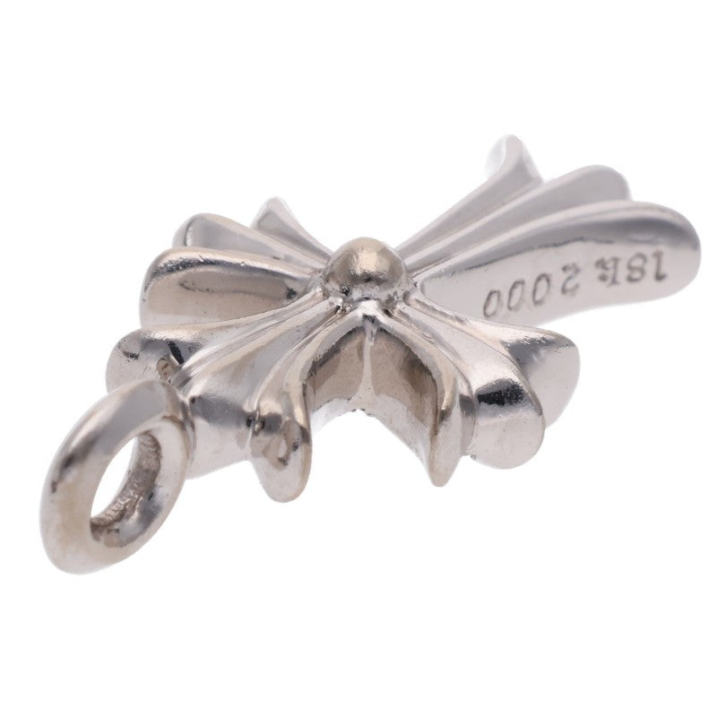 Chrome Hearts 18KWG Tiny Pave Diamond Cross Pendant