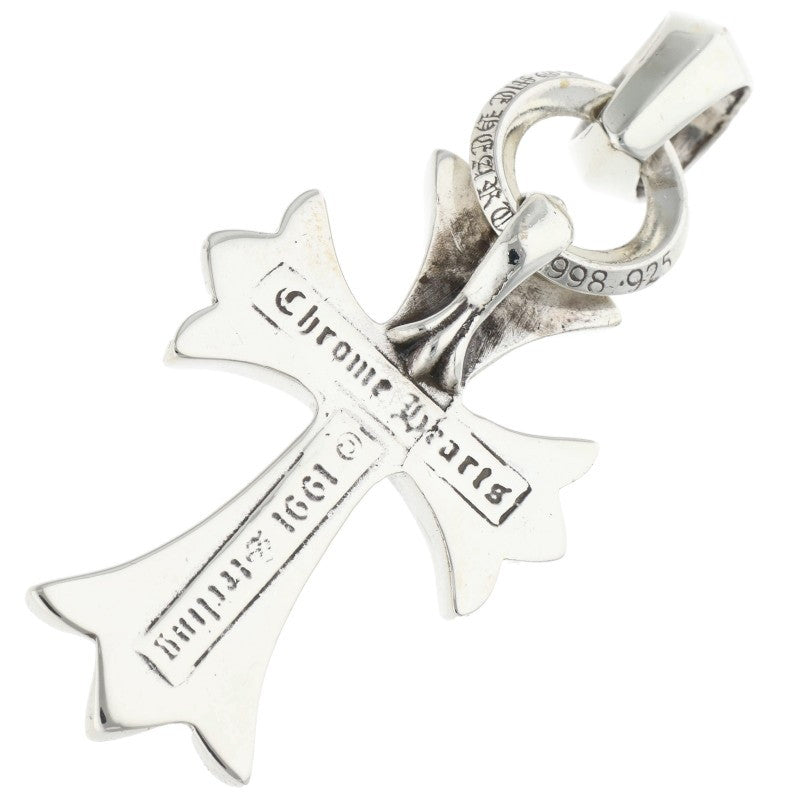 Chrome Hearts Small CH Cross W Bale Sterling Necklace Top