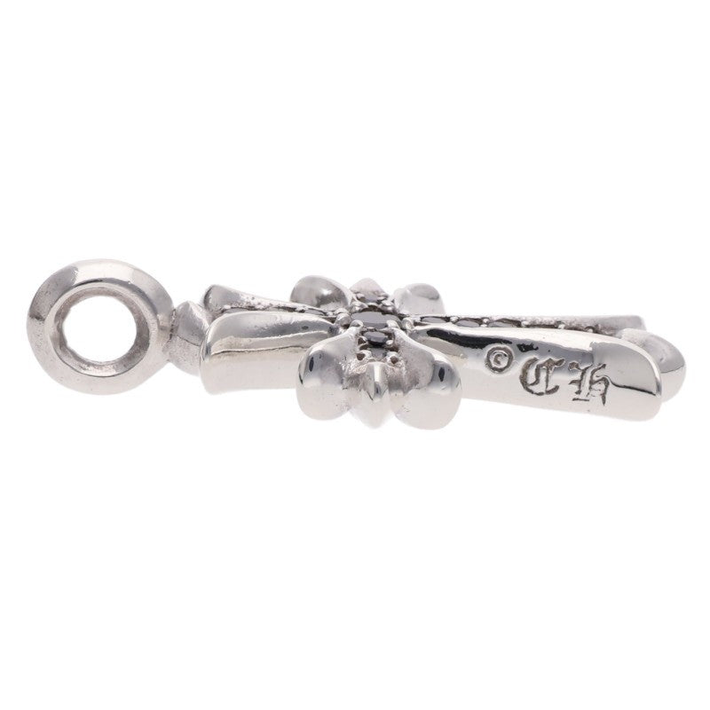Chrome Hearts .925 Tiny Fat Cross Pave Black Diamond Charm