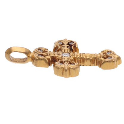 Chrome Hearts 22K Tiny Filigree Pave Diamond Charm