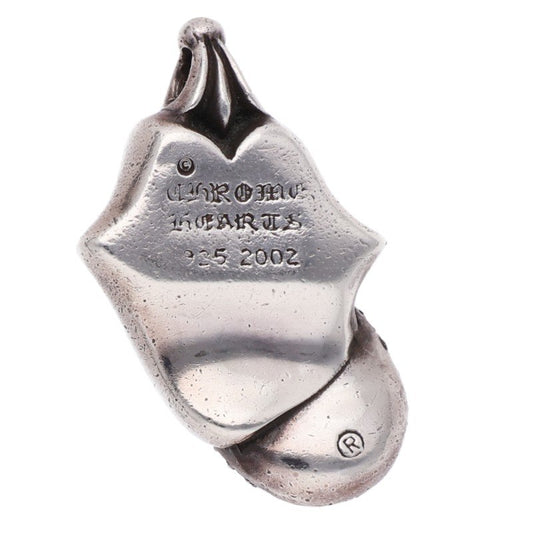 Chrome Hearts LIPSTONGUE PENDANT PAVE Diamond Necklace