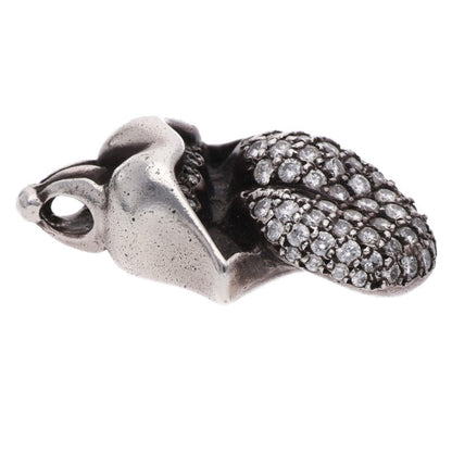 Chrome Hearts LIPSTONGUE PENDANT PAVE Diamond Necklace