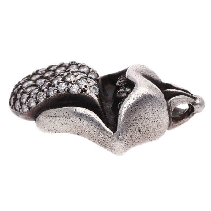 Chrome Hearts LIPSTONGUE PENDANT PAVE Diamond Necklace