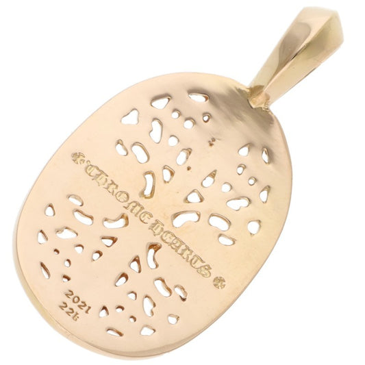 Chrome Hearts 22K Yellow Gold Classic Oval Necklace Top