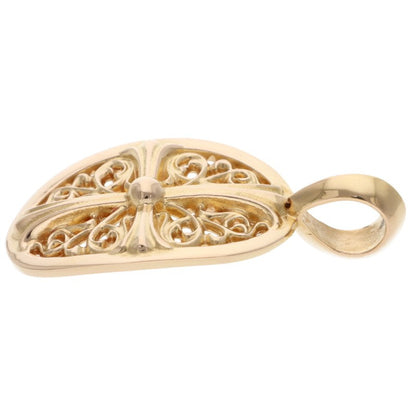 Chrome Hearts 22K Yellow Gold Classic Oval Necklace Top