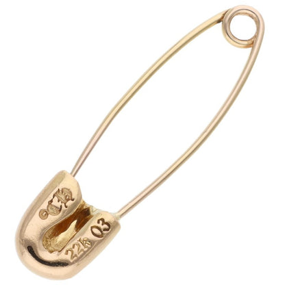 Chrome Hearts 22K Small Safety Pin 1-Dia Pendant YG Multi