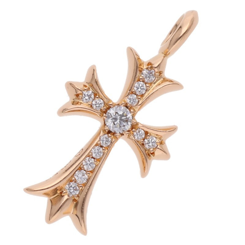 Chrome Hearts 22K Pave Diamond Tiny Fat Cross Pendant