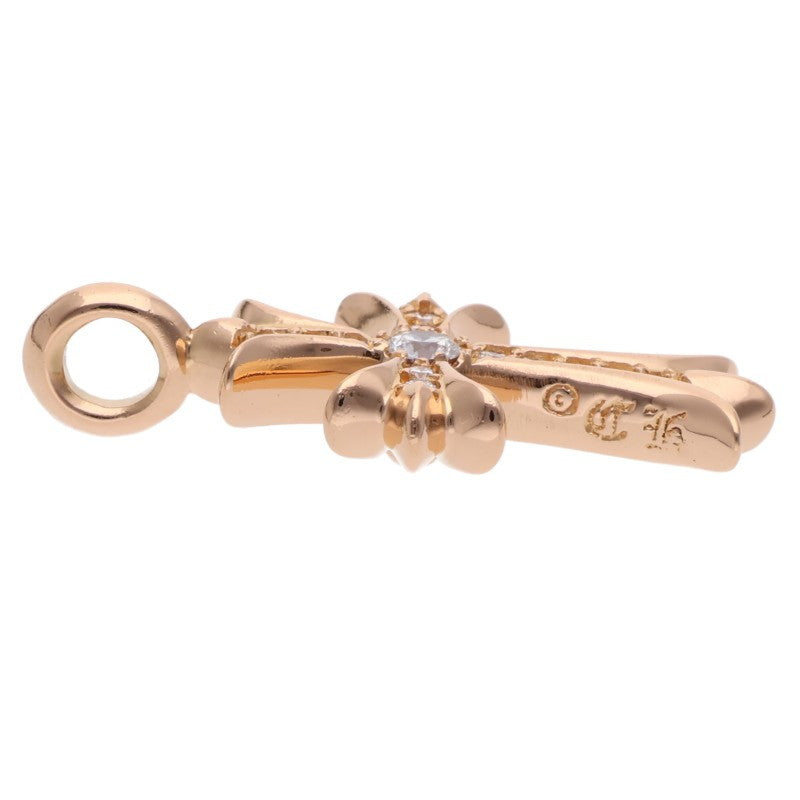 Chrome Hearts 22K Pave Diamond Tiny Fat Cross Pendant