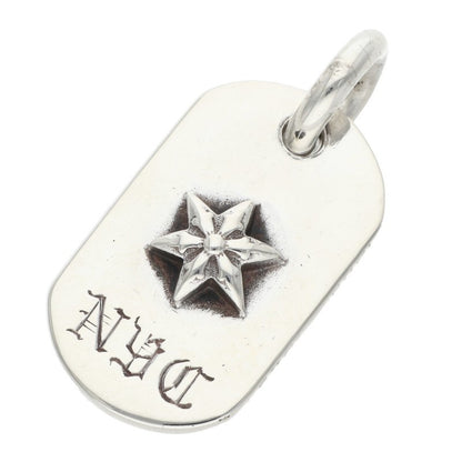 Chrome Hearts Raised Star Dogtag Silver Necklace