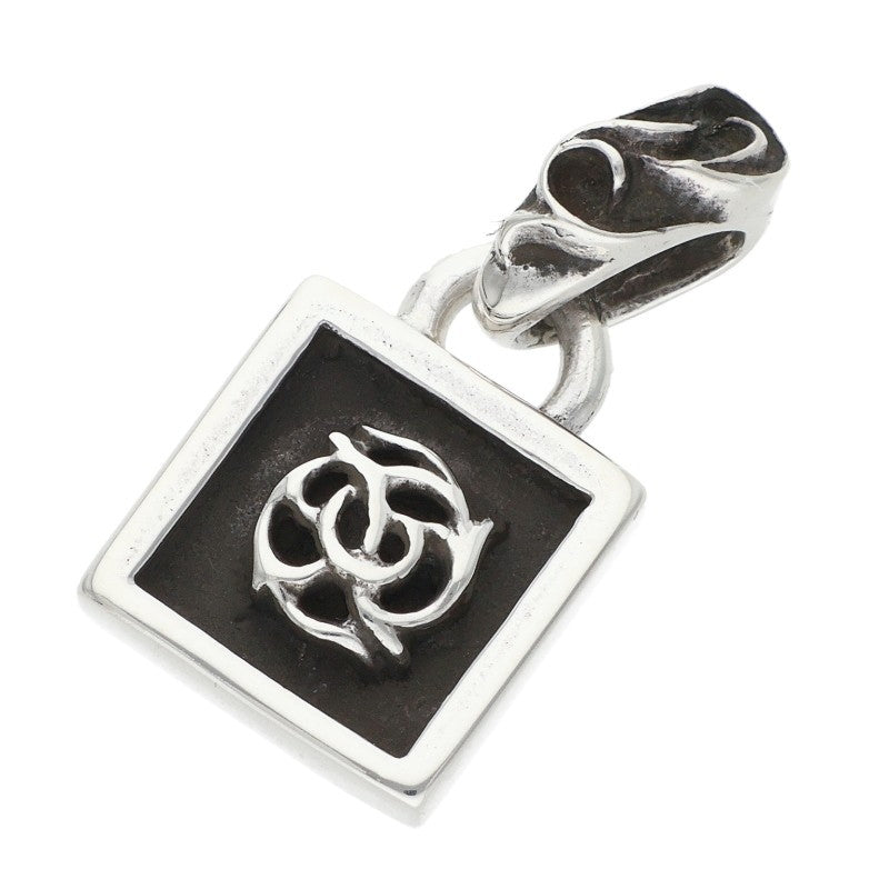 Chrome Hearts Framed Floral Silver Necklace