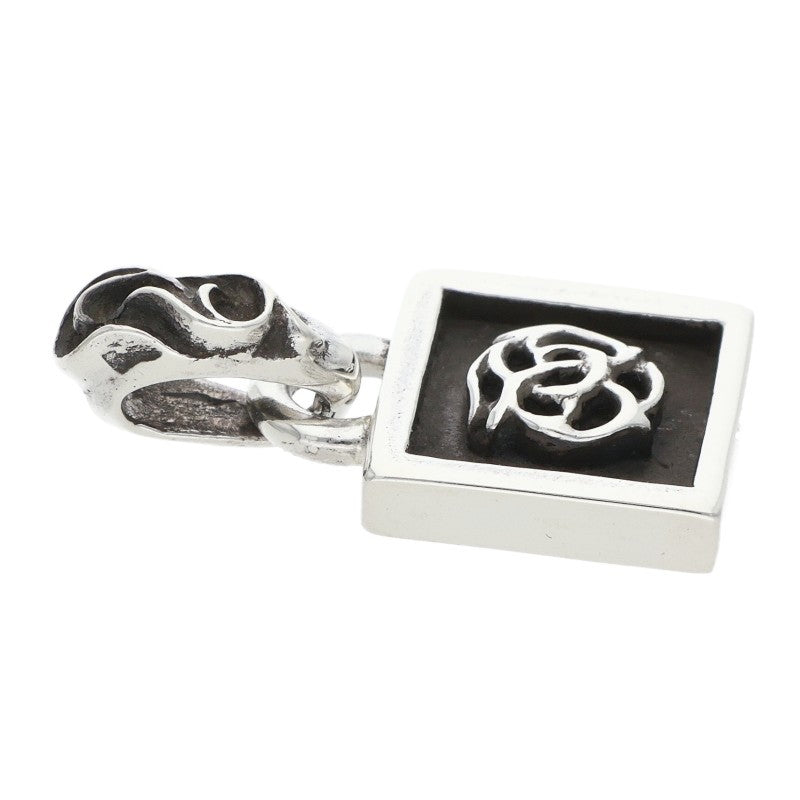 Chrome Hearts Framed Floral Silver Necklace