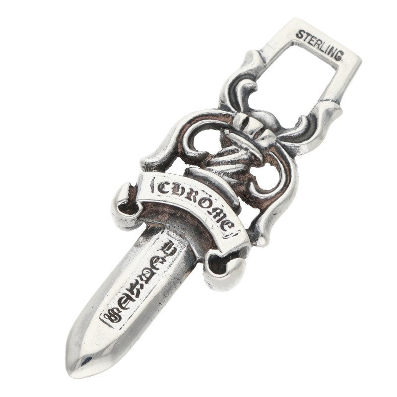 Chrome Hearts #10 Dagger Silver Pendant Necklace