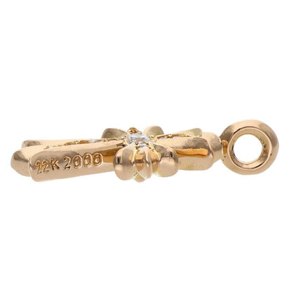 Chrome Hearts 22K Pave Diamond Tiny Fat Cross Pendant Multi