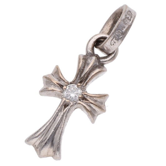 Chrome Hearts 18KWG Baby Fat Diamond Pendant White Gold