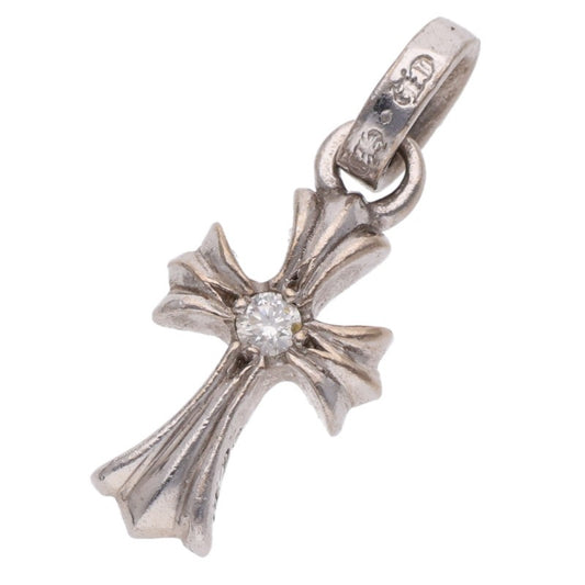 Chrome Hearts 18KWG Baby Fat Diamond Pendant White Gold