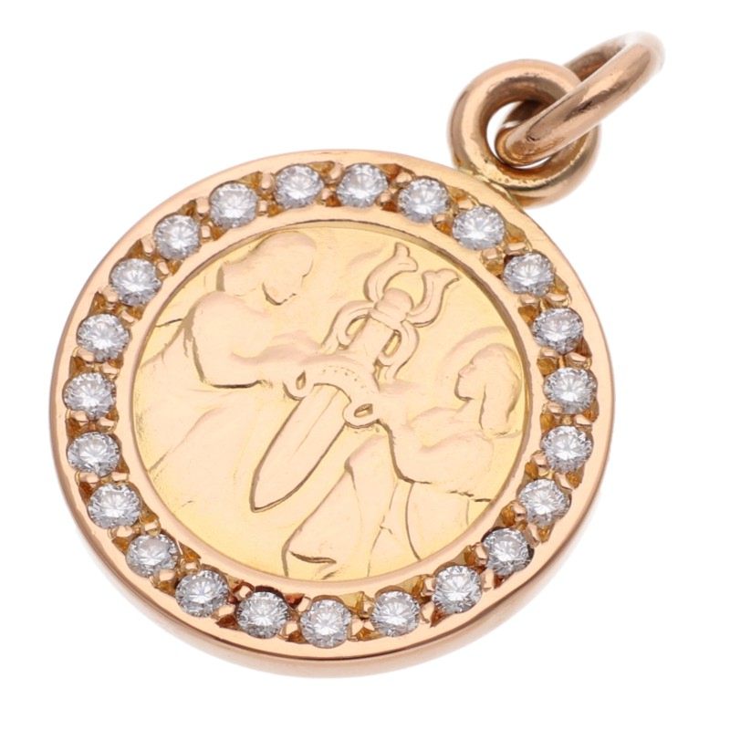 Chrome Hearts 22K PAVE Diamond Angel Medal Charm
