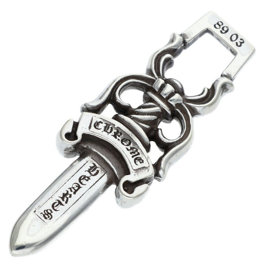 Chrome Hearts #10 Dagger Silver Pendant Necklace