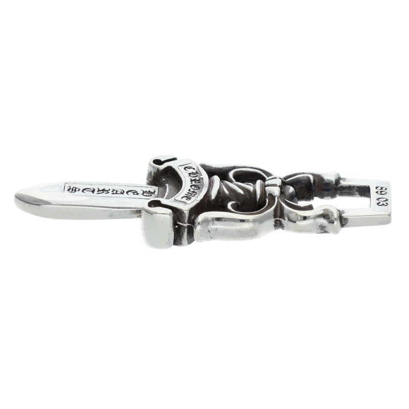 Chrome Hearts #10 Dagger Silver Pendant Necklace