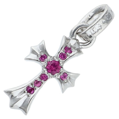 Chrome Hearts 18K WG Babyfat Pave Sapphire Charm