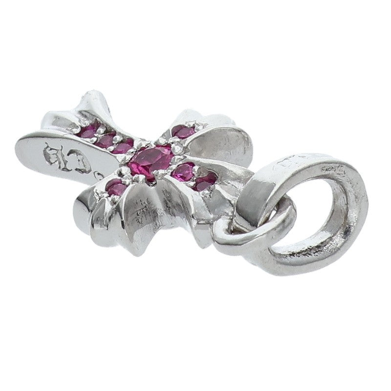 Chrome Hearts 18K WG Babyfat Pave Sapphire Charm