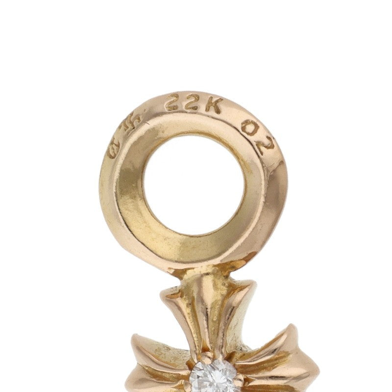Chrome Hearts 22K CH Cross Stack Charm 1-Diamond