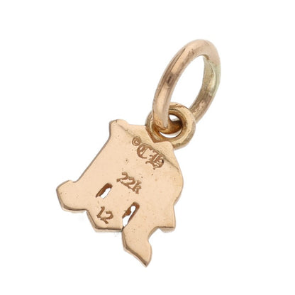 Chrome Hearts 22K Stack Alphabet M Initial Charm YG