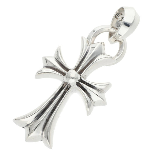 Chrome Hearts Small CH Cross w/ Bale Sterling Necklace Top
