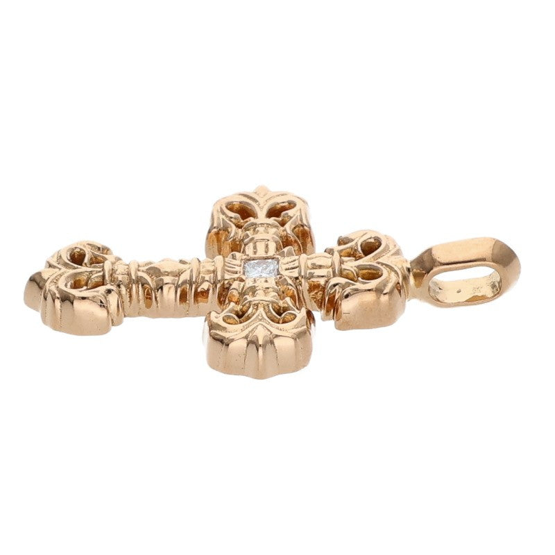 Chrome Hearts 22K Tiny Filigree 1 Diamond Charm