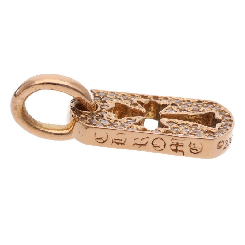 Chrome Hearts 22K Tiny CO Cross Pave Diamond Charm